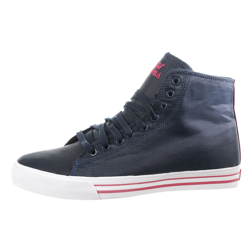 Baskets Montantes Supra Thunder High Bleu Marine Navy/White/Magenta Homme | JMU-50156207